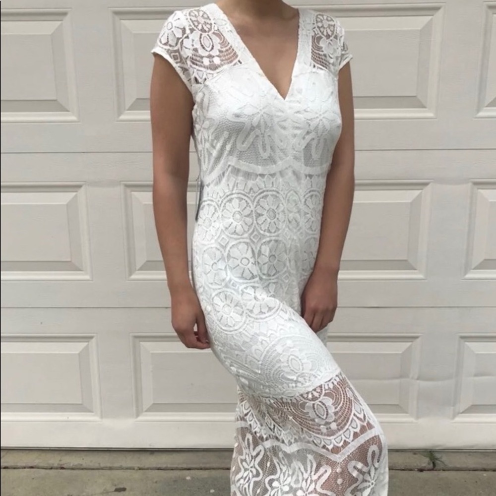 Express lace maxi dress